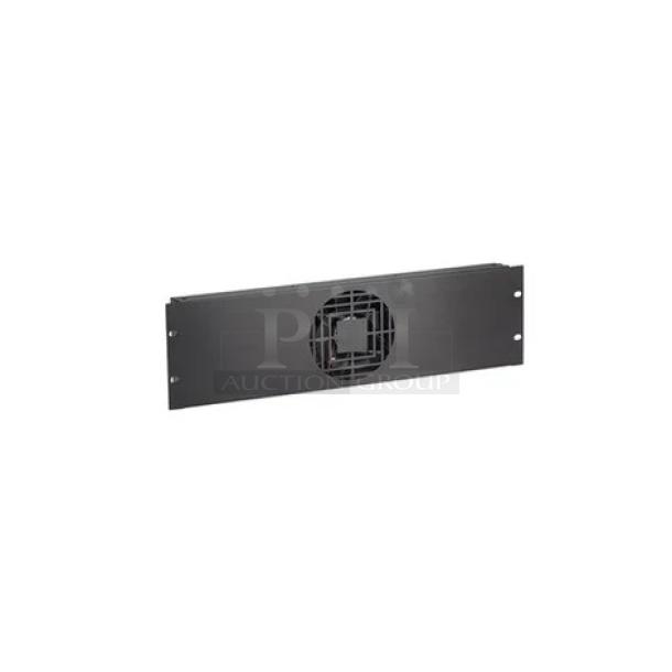 Lot of 2 Chief NAF31QBA 3RU Black Aluminum Single Fan Rack Panels. New! (2xBid) - Image 1 of 4