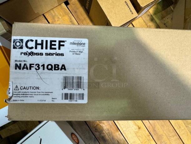 Lot of 2 Chief NAF31QBA 3RU Black Aluminum Single Fan Rack Panels. New! (2xBid) - Image 2 of 4