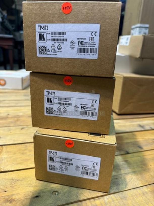 Lot of 3 Kramer TP-573 HDMI, Bi-Directional RS-232 & IR over Twisted Pair Transmitters. New! (3xBid) - Image 5 of 6