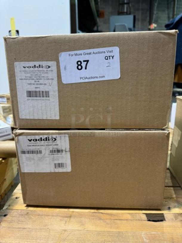 Lot of 2 Vaddio Thin Profile Wall Mounts Tall. New! (2xBid) - Image 2 of 6