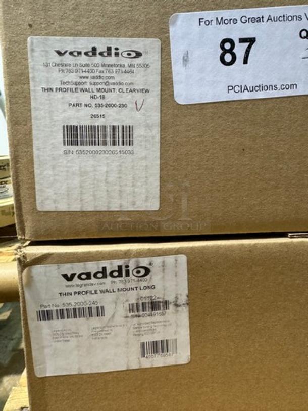Lot of 2 Vaddio Thin Profile Wall Mounts Tall. New! (2xBid) - Image 3 of 6