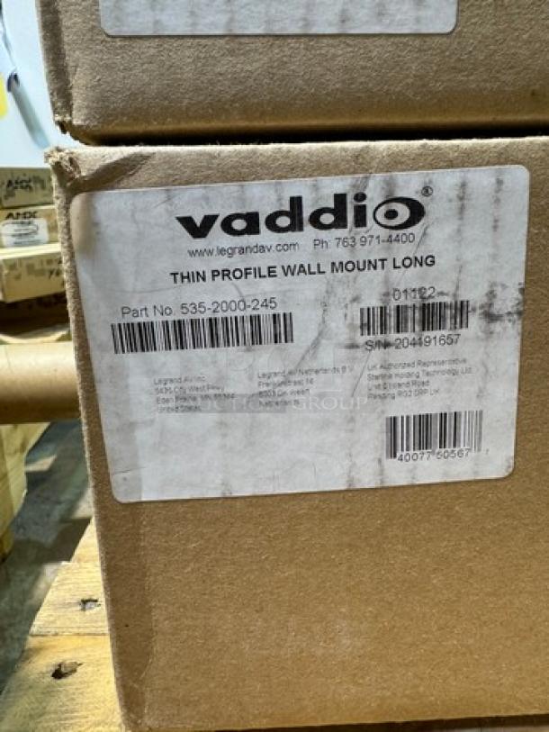 Lot of 2 Vaddio Thin Profile Wall Mounts Tall. New! (2xBid) - Image 5 of 6