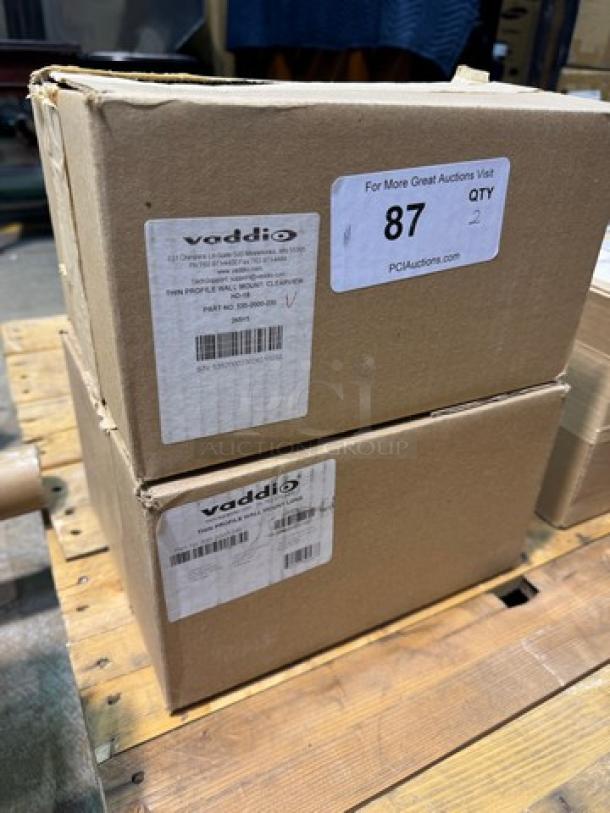 Lot of 2 Vaddio Thin Profile Wall Mounts Tall. New! (2xBid) - Image 6 of 6