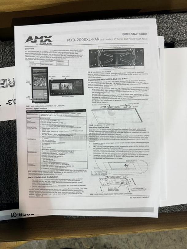 AMX MXD-2000XL-PAN / 20.3" Modero X® Series Wall Mount Touch Panel. NEW! - Image 5 of 6