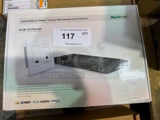 WyreStorm TX-IW-70-POH-KIT HDMI-over-Ethernet audio/video signal extender for HD and 4K content (with in-wall transmitter). NEW!