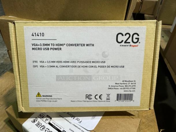 C2G VGA+3.5MM to HDMI Converter w/ Micro USB Power. New! - Image 2 of 3