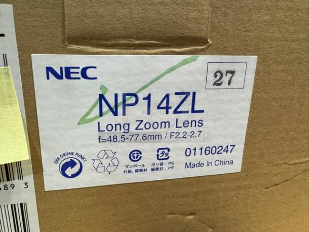 NEC NP14ZL Long Zoom Lens. New in box! - Image 3 of 3