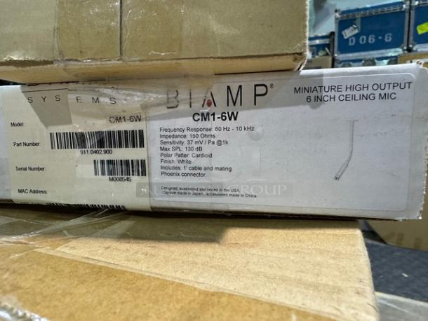 Biamp CM1-6W Miniature High Output 6 Inch Ceiling Mic. New! - Image 2 of 3
