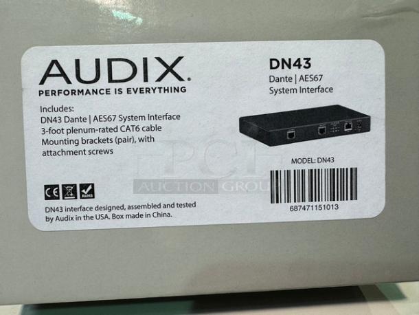 Audix DN43 Dante AES67 System Interface. New! - Image 4 of 4