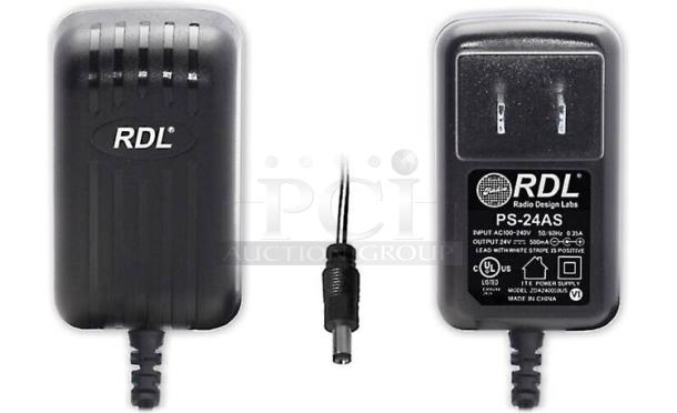 Lot of 6 RDL PS-24AS 24-volt DC power supply for compatible RDL Format-A modules. (6xBid) - Image 1 of 3