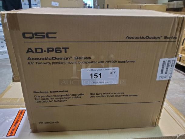 QSC AD-P6T-WH 6.5" 2-Way Pendant Speaker. New! - Image 2 of 2