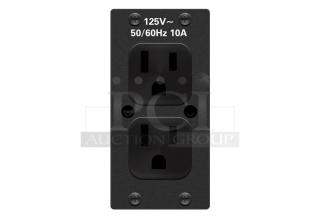 Crestron FTA-PWR-102 FlipTop™ AC Power Outlet Module, Dual, US NEMA 5, Type B. New!