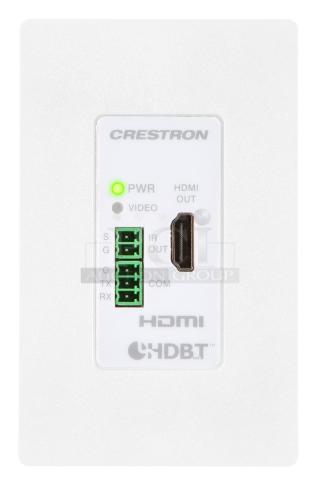 Crestron DM-RMC-4K-100-C-1G-W-T Wall Plate 4K DigitalMedia 8G+® Receiver & Room Controller 100. New!