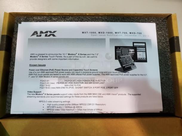 AMX MXD-700-NC 7" Modero X® Series G4 Wall/Flush Mount Touch Panel. New! - Image 4 of 5