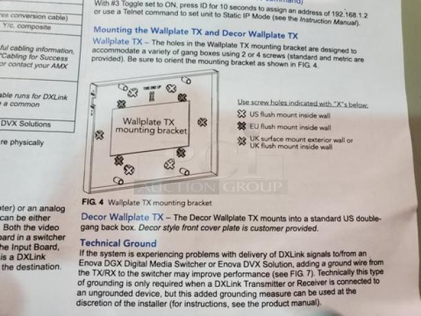 AMX DXLink™ Multi-Format Wallplate Transmitter. - Image 3 of 4