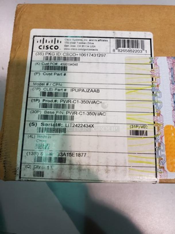 Cisco 3850 350WAC Power Supply, PWR-C1-350WAC - Image 3 of 6