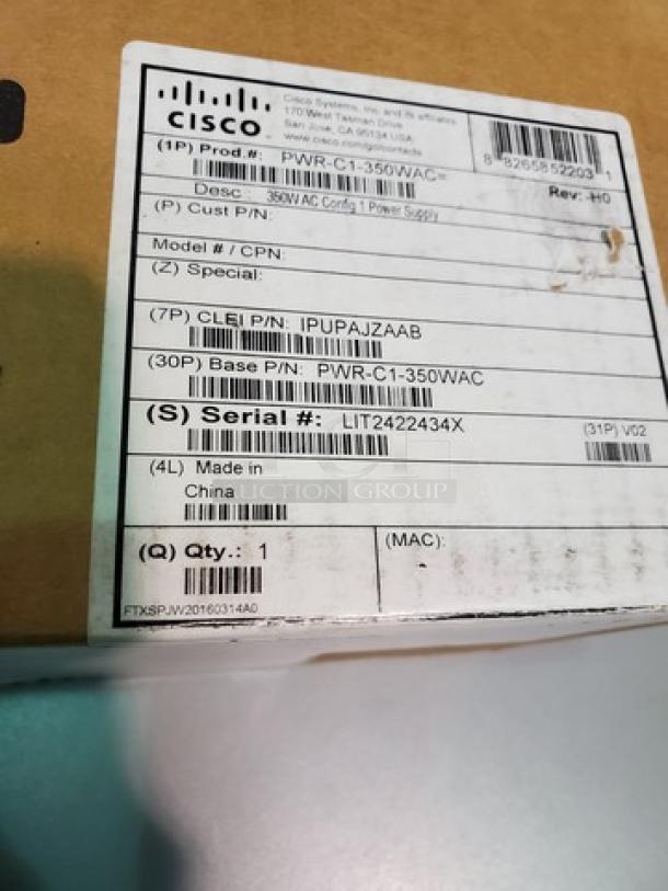 Cisco 3850 350WAC Power Supply, PWR-C1-350WAC - Image 4 of 6
