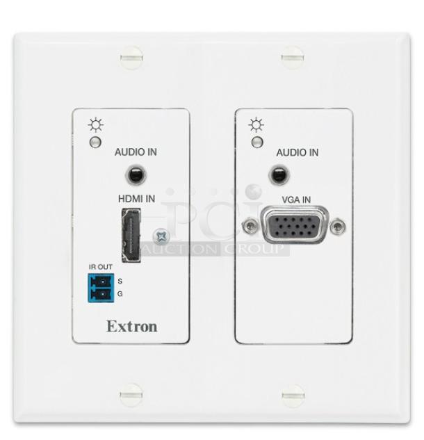 Extron DTP T UWP 232 D Two Input DTP Transmitter for HDMI and VGA with Audio Embedding - Decorator-Style Wallplate. New - Image 1 of 5