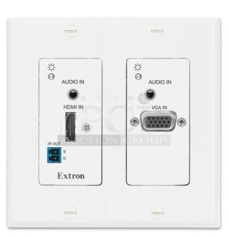 Extron DTP T UWP 232 D Two Input DTP Transmitter for HDMI and VGA with Audio Embedding - Decorator-Style Wallplate. New