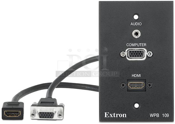 Extron WPB 109 One-Gang WPB - Wallplate for HDMI, VGA, and Stereo Audio. New! - Image 1 of 5