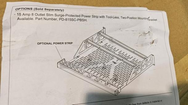 Middle Atlantic 3Sp. Clamping Rackshelf - Image 3 of 4