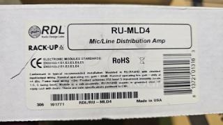 RU-MLD4 Microphone / Line Distribution Amplifier - 1x4. New!