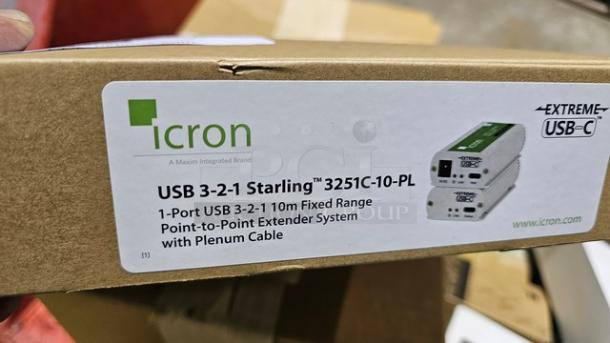 Icron USB 3-2-1 Starling 3251C-10, 1 Port 3.2 Gen 1 USB-C 10m Extender, CM Cable Extension. New! - Image 1 of 2
