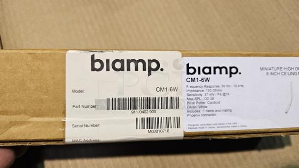 Biamp CM1-6W 6"  Gooseneck Miniaturized Cardioid Condenser Microphone with a fully Integrated Preamp. New! - Image 2 of 3