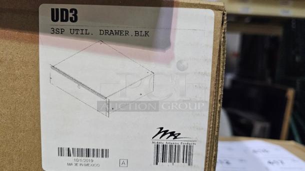 Middle Atlantic UD3 3-Space Rack Drawer. New! - Image 2 of 4