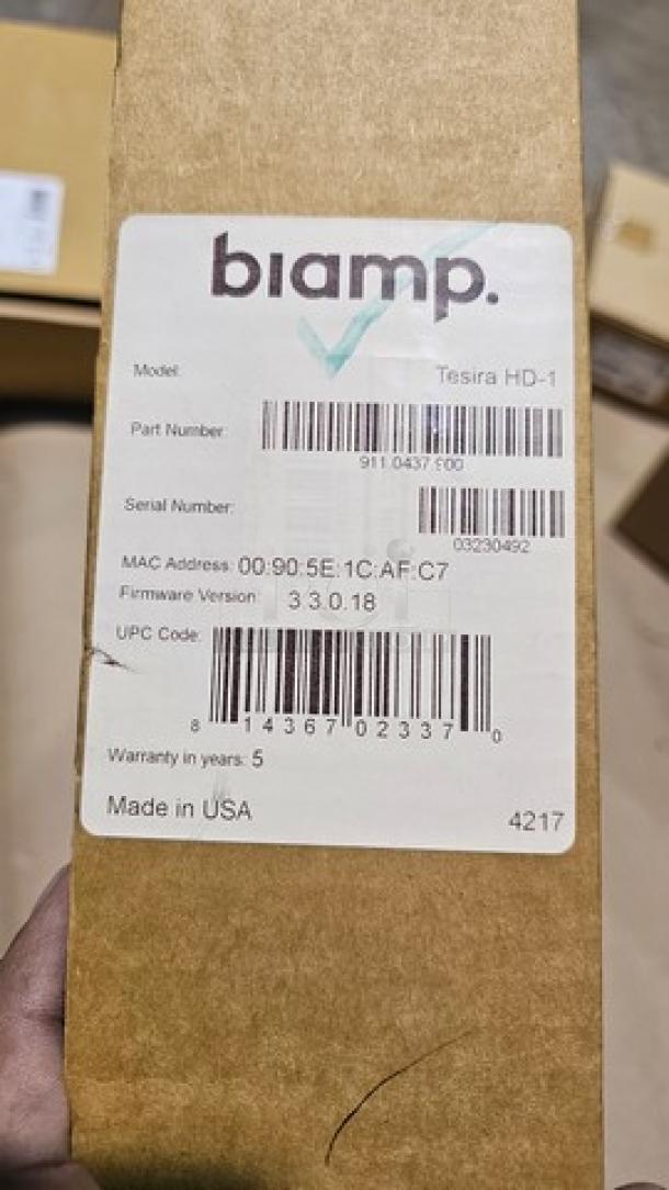 Biamp Tesira HD-1 Hardware Dialer. - Image 2 of 2