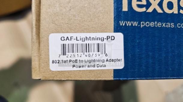 PoE GAF-Lightning-PD Texas 802.3af Ethernet Power and Wired Data for Conference Rooms, Mounted Tablets & More. - Image 2 of 3