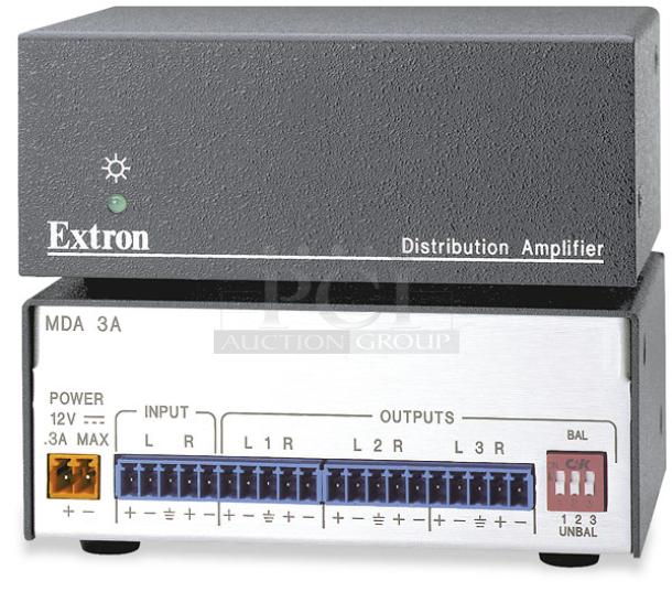 Extron MDA 3A Three Output Stereo Audio Distribution Amplifier. New! - Image 1 of 3