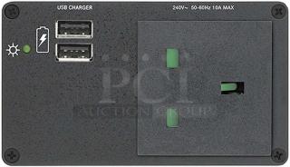 Extron AC+USB 212 UK (60-1384-02) Cable Cubby AC+USB Module, UK AC Power and 2 × USB-A charging sockets