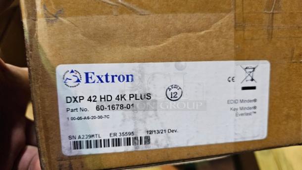 Extron DXP 42 HD 4K PLUS 4x2 4K/60 HDMI with 2 Audio Outputs	Part Number: 60-1678-01 - Image 2 of 2