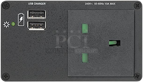 Extron AC+USB 212 UK	UK (1) AC & (2) USB Outlets	Part Number: 60-1384-02 - Image 1 of 3