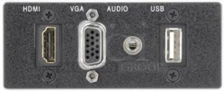 Extron AAP SuperPlate 100	HDMI, VGA, Audio, and USB 2 Type-A - Black	Part Number: 70-1076-02