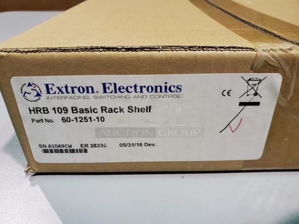 Extron HRB 109	HRB 109	1U Basic Half Rack Shelf, gray Part Number: 60-1251-10 - Image 3 of 3