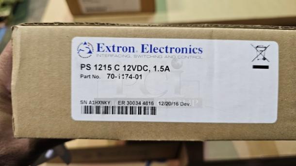 Extron PS 1215 C	12 V, 1.5 A, Captive Screw Connector	Part Number: 70-1174-01 - Image 2 of 2