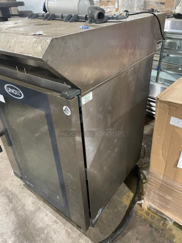 UNOX ChefTop Mind Maps Series Commercial Stainless Steel Electric Powered Combi Convection Oven! With Built In Hood! With Built In Pan Holding Racks & Wire Racks! Model: XAVC-10FS-EPL SN: 2016K0082246! 208-240V 3 Phase! On Legs! - Image 2 of 9