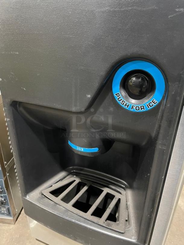 Hoshizaki Commercial Stainless Steel Modular Cresent Cuber Ice Machine Head! Model: KM-500MWH SN: Q03845E!  115-120V 1 Phase! With Hoshizaki Commercial Stainless Steel Ice Dispensing Bin Underneath! Model:  DB-130H SN: Q52291G! 115V 1 Phase! On Legs! - Image 8 of 8