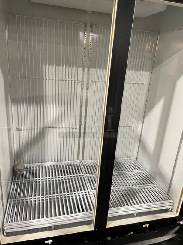 Minus Forty Commercial Black Double Glass Door Reach In Merchandiser Freezer! With Poly Coated Wire Racks! With LED Lighting! Model: 44-UDGF-X1-SD SN: 145883! 115/208-230V! - Image 6 of 9