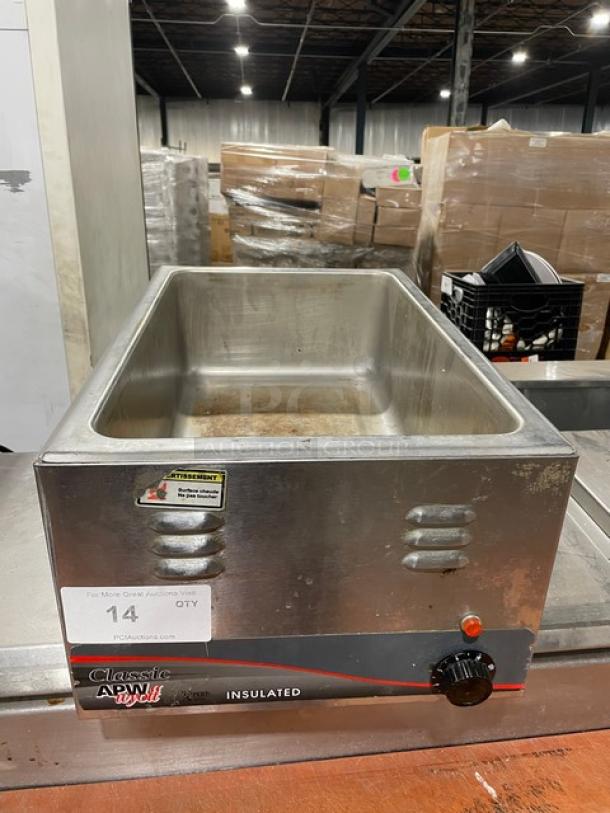 APW Wyott X-Pert Series Commercial Stainless Steel Electric Powered Countertop Insulated Food Warmer! Model: W-3Vi SN: 8139422021414! 120V 1 Phase! - Image 1 of 8