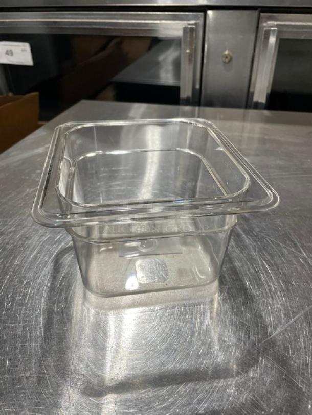 Winco Commercial 1/6 Size Polycarbonate Food Pans! Model: SP7604! 2X Your Bid! - Image 2 of 5