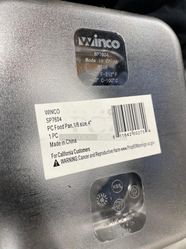 Winco Commercial 1/6 Size Polycarbonate Food Pans! Model: SP7604! 2X Your Bid! - Image 5 of 5