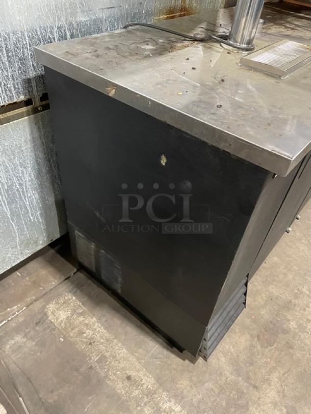 True Commercial Black 3 Door Refrigerated Kegerator/Back Bar Cooler! With Single Tower Quadruple Tap! Model: TBB-4 SN: 7528133! 115V 1 Phase! - Image 2 of 9