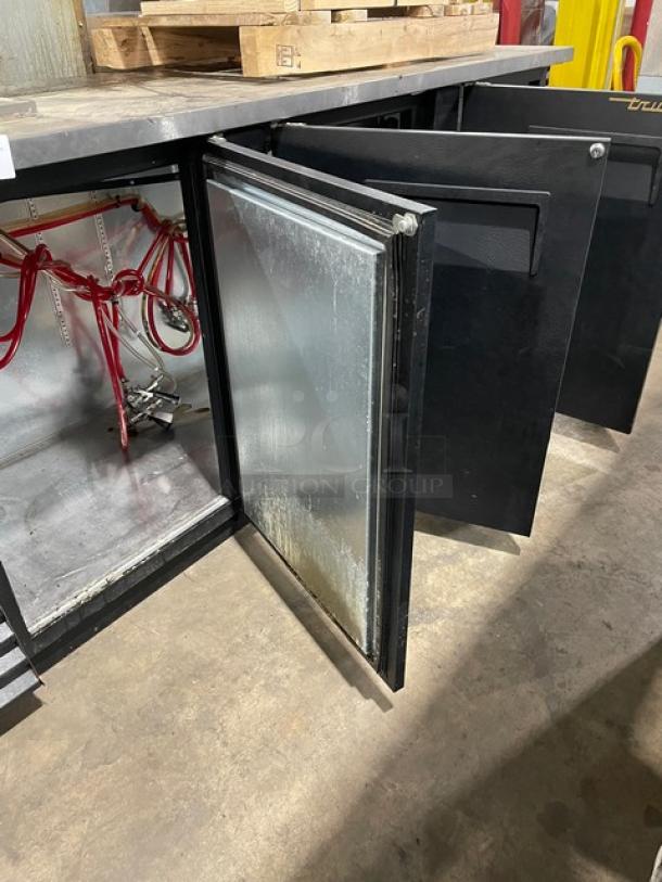 True Commercial Black 3 Door Refrigerated Kegerator/Back Bar Cooler! With Single Tower Quadruple Tap! Model: TBB-4 SN: 7528133! 115V 1 Phase! - Image 5 of 9