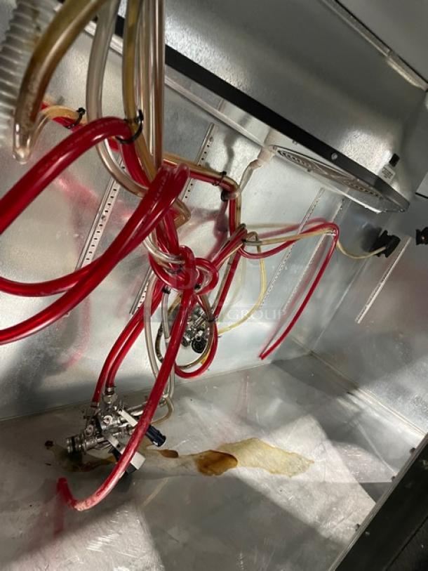 True Commercial Black 3 Door Refrigerated Kegerator/Back Bar Cooler! With Single Tower Quadruple Tap! Model: TBB-4 SN: 7528133! 115V 1 Phase! - Image 6 of 9