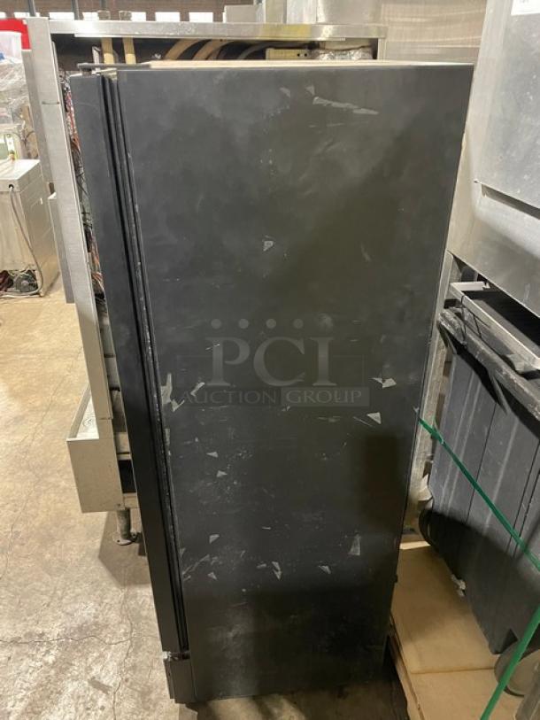True Coca-Cola Style Commercial Black Single Glass Door Reach In Refrigerator Merchandiser! With Poly Coated Wire Racks! Model: GDM-12EM-LD SN: 7496641! 115V 1 Phase! - Image 2 of 9