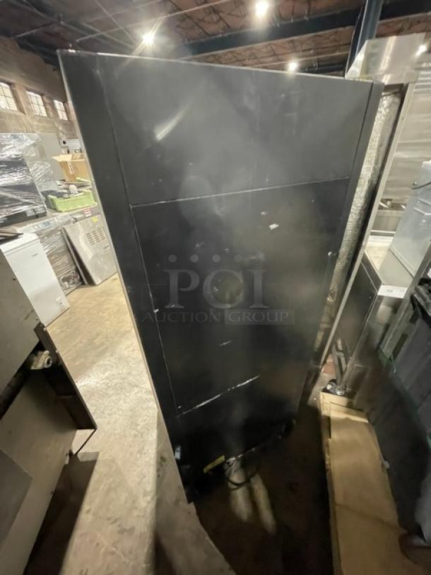True Coca-Cola Style Commercial Black Single Glass Door Reach In Refrigerator Merchandiser! With Poly Coated Wire Racks! Model: GDM-12EM-LD SN: 7496641! 115V 1 Phase! - Image 3 of 9