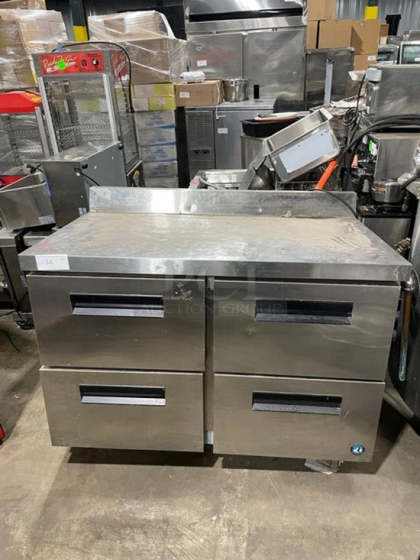 Hoshizaki Commercial Stainless Steel 4 Drawer Worktop Freezer! With Back Splash! Model: CRMF48-WD4 SN: G50026D! 115V 1 Phase! On Casters! Unit Powers On, Does Not Get Cold! - Image 1 of 8